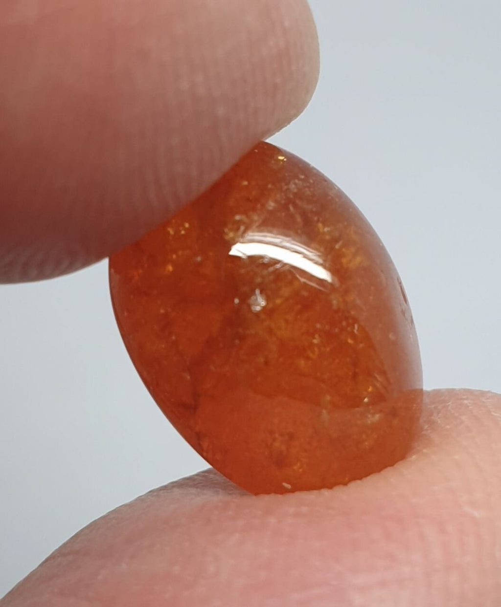 Spessartite Garnet Oval Cabochon 12.2ct  14.1x10.5mm Fanta Garnet Orange Garnet Spessartite Garnet- Untreated Gem