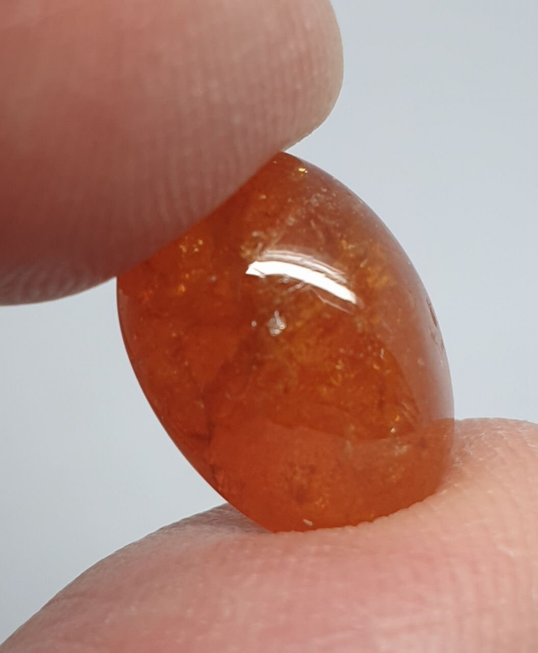 Spessartite Garnet Oval Cabochon 12.2ct  14.1x10.5mm Fanta Garnet Orange Garnet Spessartite Garnet- Untreated Gem
