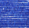 14" St Blue Agate Faceted Rondelle Beads 4x3mm.-Strand.38cm