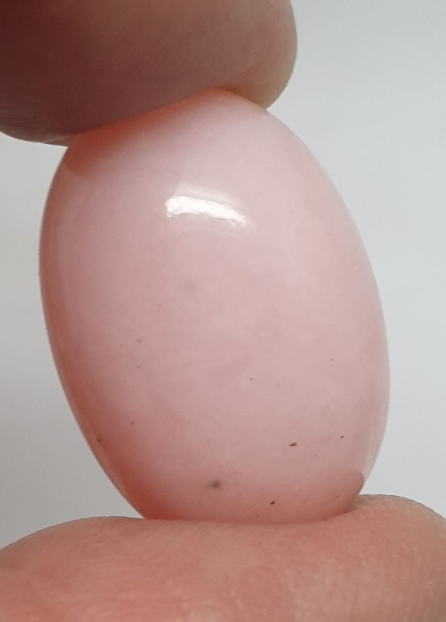 Peruvian Pink Opal Oval  Cabochon 24x16.5mm 20.94ct -Jewelry Design