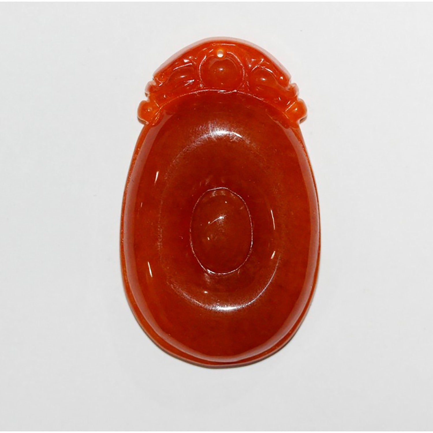 Pendentif en jade multicolore 63x43mm