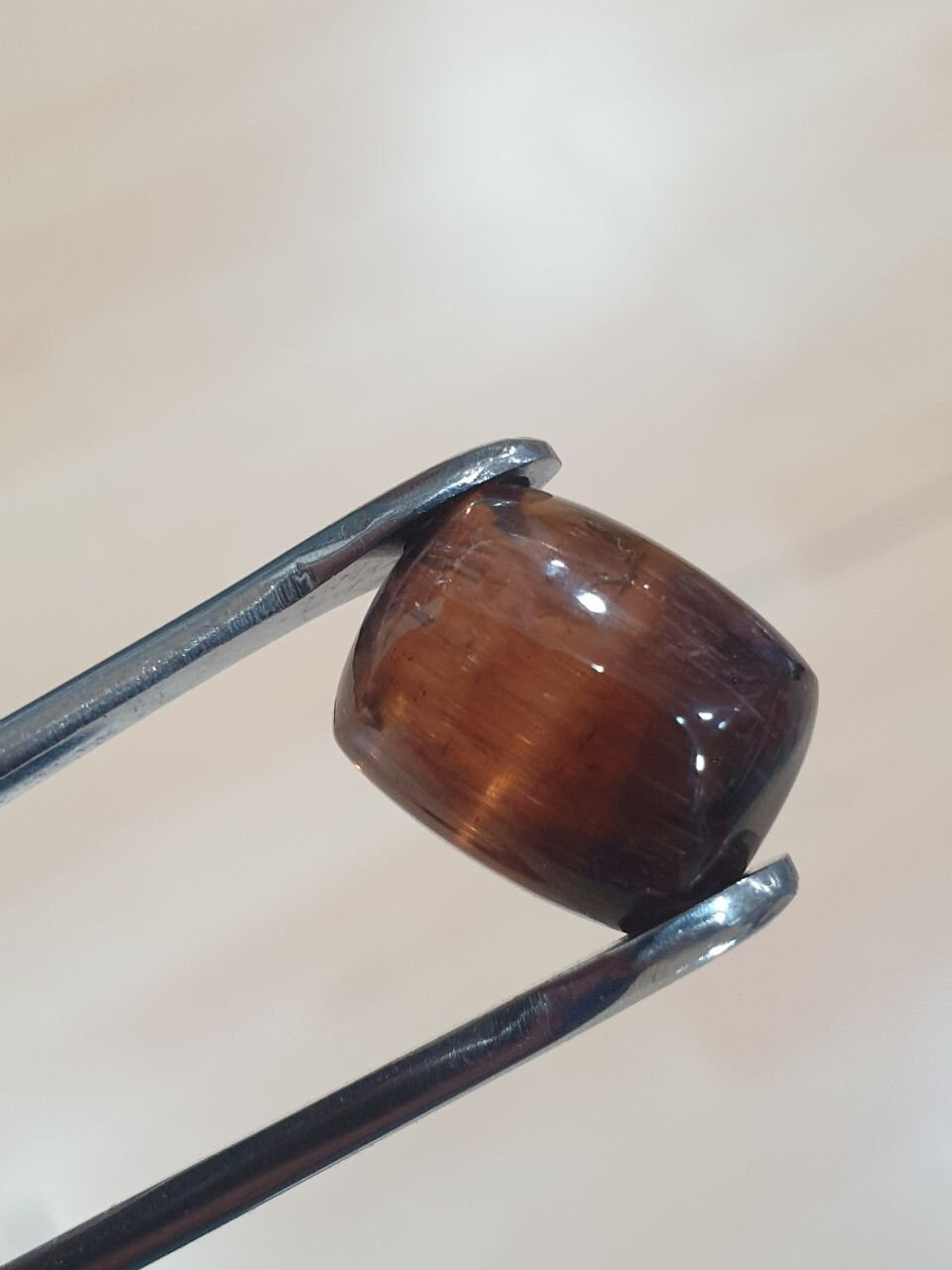 Color Zoning Super Rare Color Pink -Brown Wine Tourmaline Rubellite Cushion Cabochon 14.8x12x10.2 16.8ct Natural Gemstones