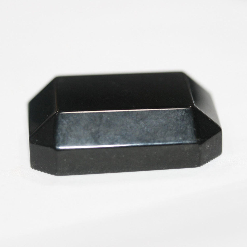 1 Pcs Onyx Rectangle Faceted Octagon  29x22mm. Approx. (1 pcs) Flat Back Without Cullet