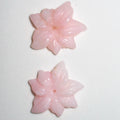 Lote de 2 colgantes de flor de ópalo rosa de 22 mm aprox. (2 unidades)