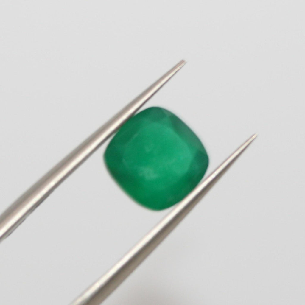 Lote de Ónix Verde Facetado Cuadrado de 9mm. (6 Piezas).- Piedras Preciosas al por Mayor Piedra Cortada de Máxima Calidad