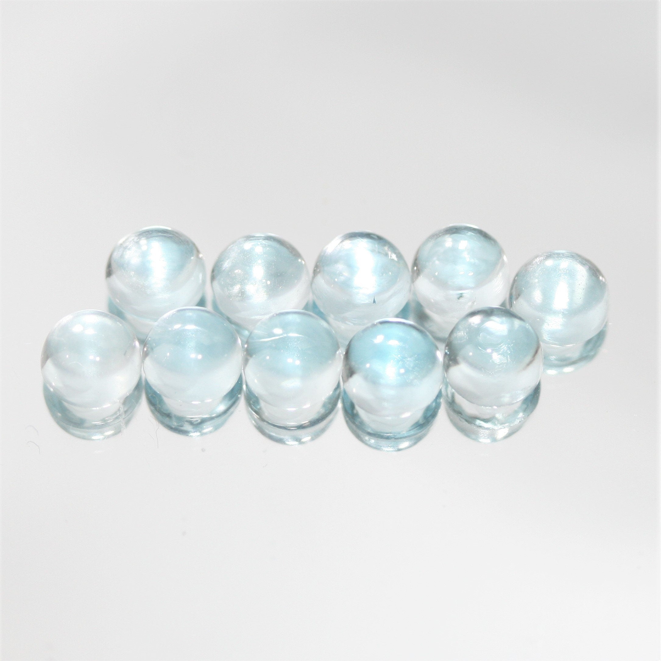 Sky Blue Topaz Smooth Round Cabochons Lot 5mm.- 10 Pieces