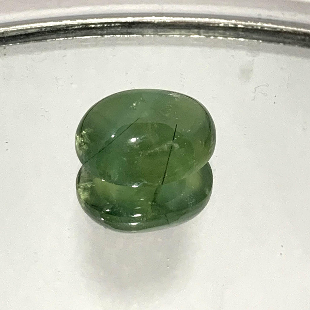 Prehnite Smooth Oval  Cabochon  (20.85ct) 18.6x15.1mm - Natural Rare Stone