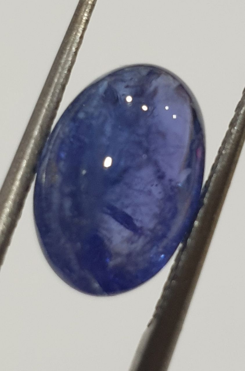 Tanzanite Oval Cabochon 12.4x8.3mm.-(5.25ct)- Mined in Tanzania