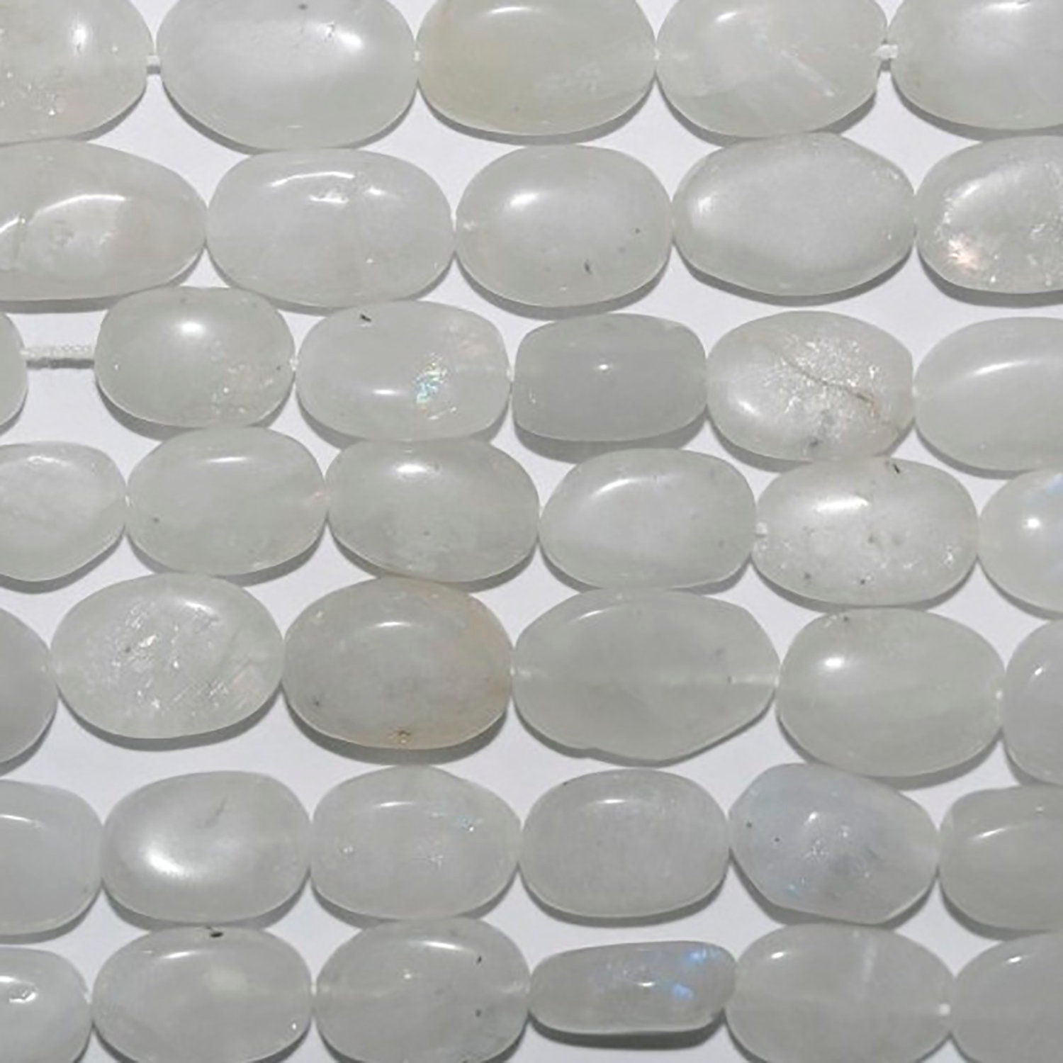13" St Moonstone Smooth Oval Beads 14x10mm.Approx.-Strand 33cm
