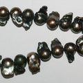 Perla Barroca Marrón de Agua Dulce de 16" (12-13 mm aprox.) - Hilo de 40 cm - Precios al por mayor de perlas naturales