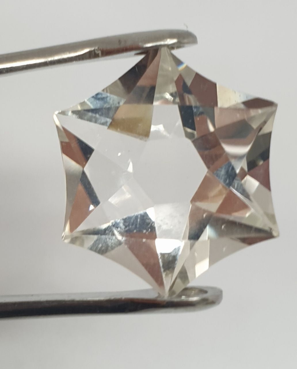 AAA Rock Crystal Quartz  Star  Unique Cutting  24mm. 28.67 ct, Jewellery Supplier , DIY Components, Natural Gemstones- One Of A Kind