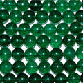 Perles rondes lisses en quartz vert St de 10 mm de diamètre - Fil de 39 cm