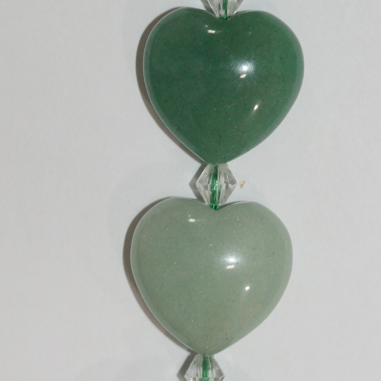 Perles en aventurine lisse en forme de cœur, 15 pouces (20 mm) - Fil de 39 cm