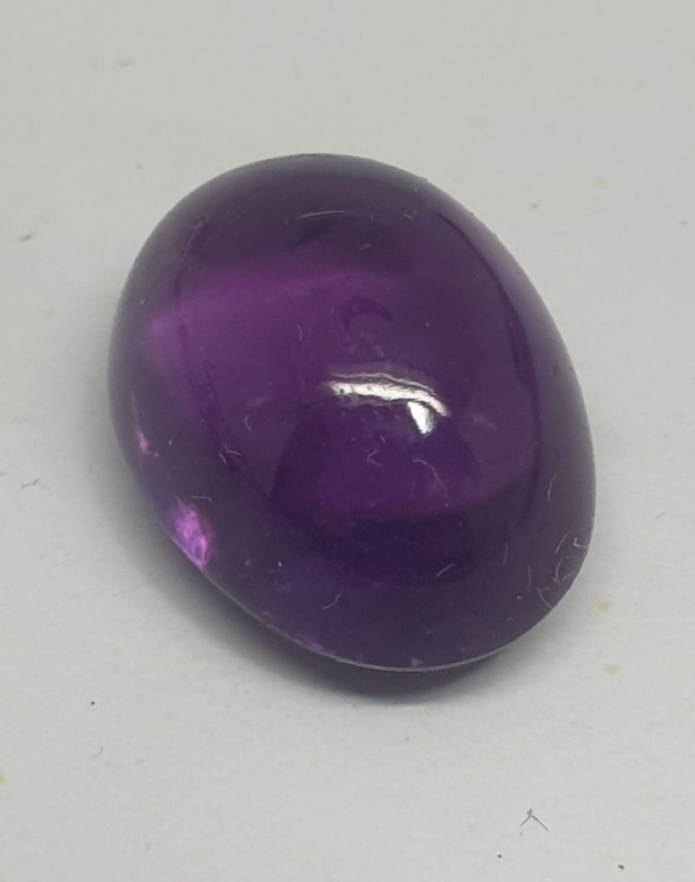 Cabochon ovale d'améthyste africaine de qualité supérieure AAA, couleur profonde, 18,5 x 14 mm, 19,5 carats