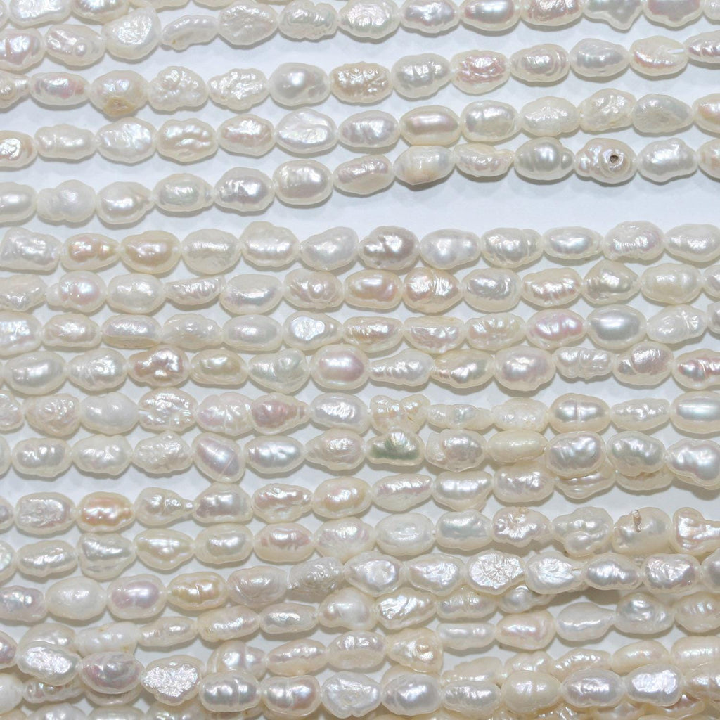13" St Freshwater Baroque Pearl 4-5mm.-Strand 36cm  -Natural Pearls wholesale Prices