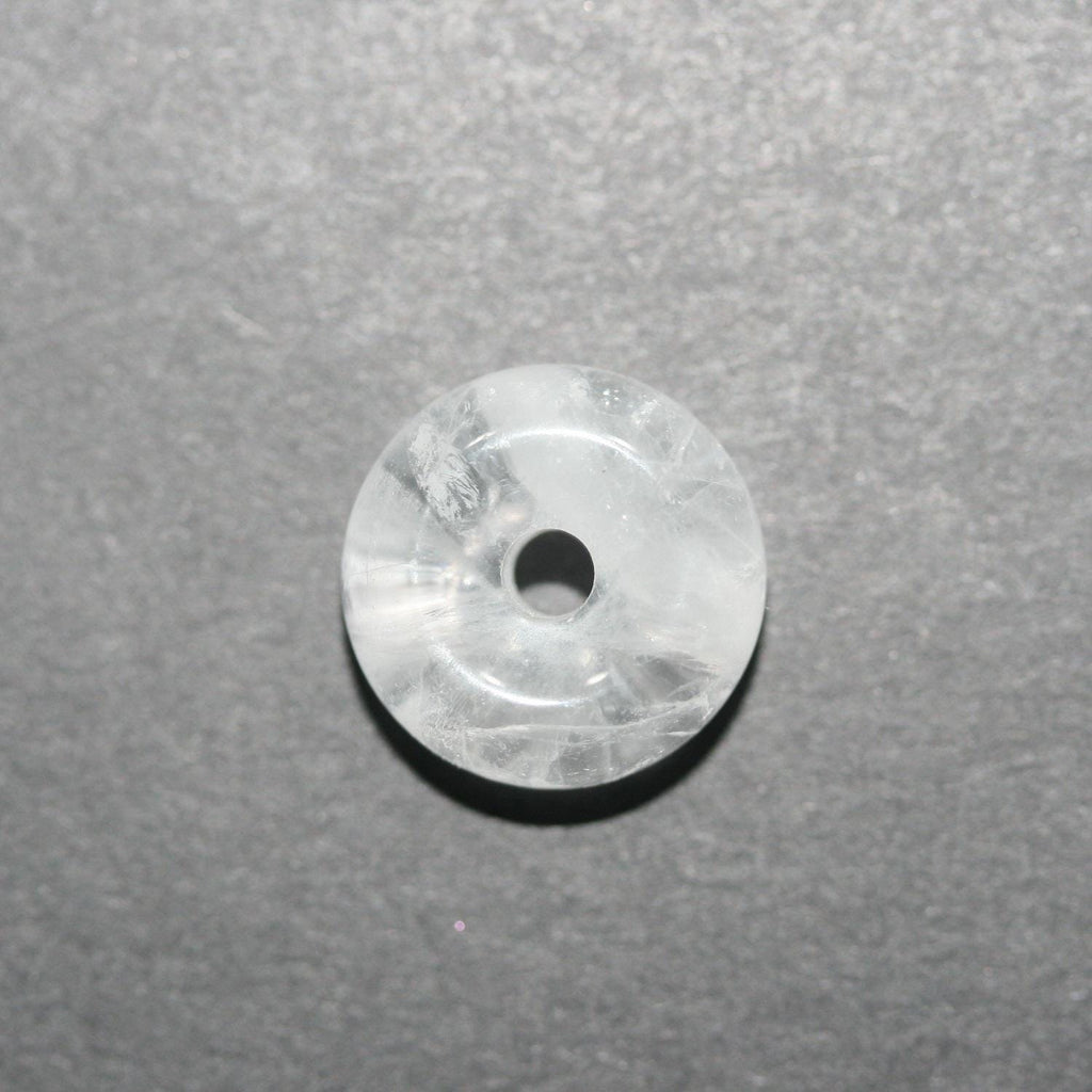 Colgante de Cristal de Roca Donuts Lisos 16x7mm.- Ref.14810