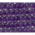 Perles rondelles à facettes en améthyste de 38 cm (15 pouces), 6 x 4 mm - Fil de 38 cm