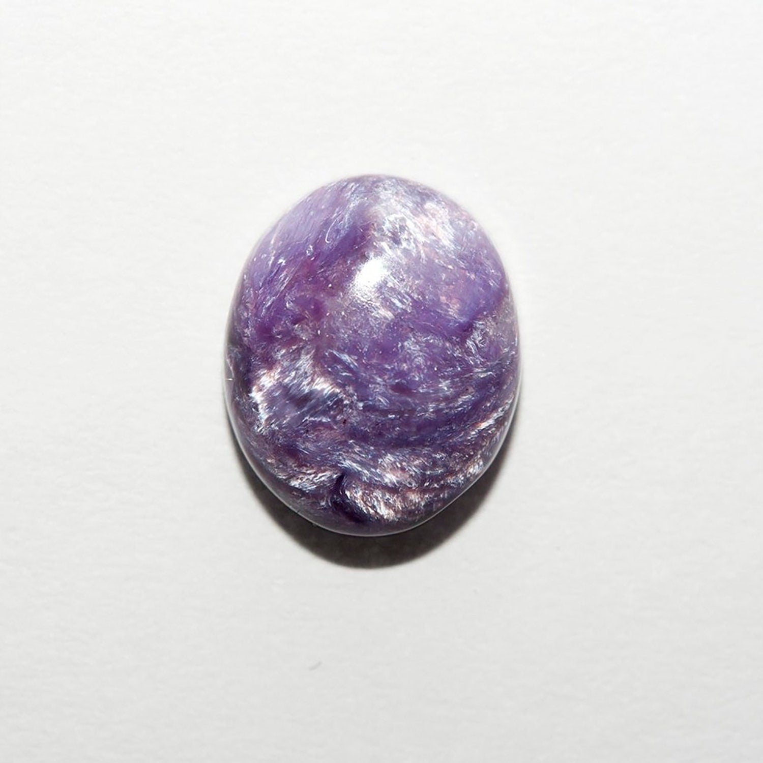 Lote de 6 cabujones ovalados de charoita de 10 x 8 mm (6 uds.)