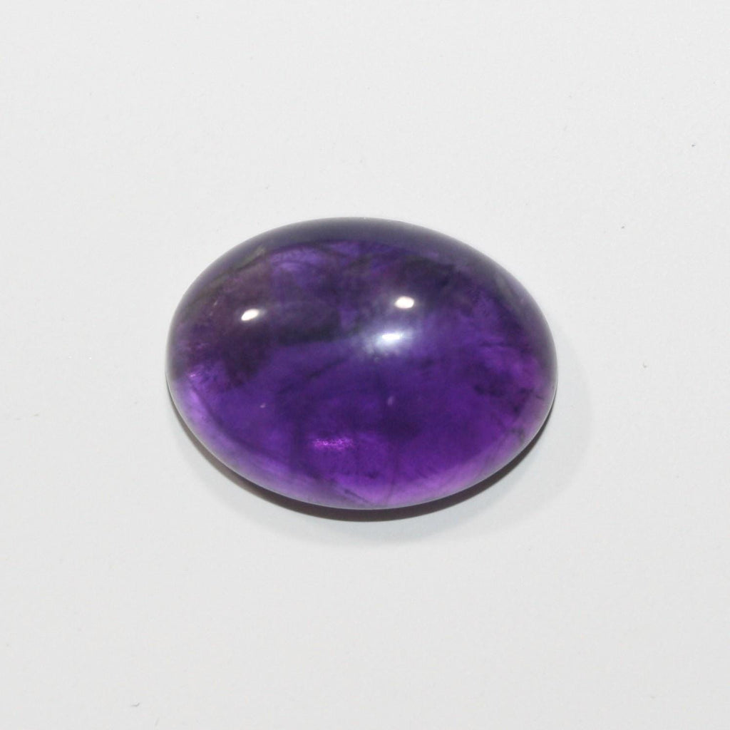 Lote de 4 cabujones ovalados de amatista de 16 x 12 mm. (4 piezas).