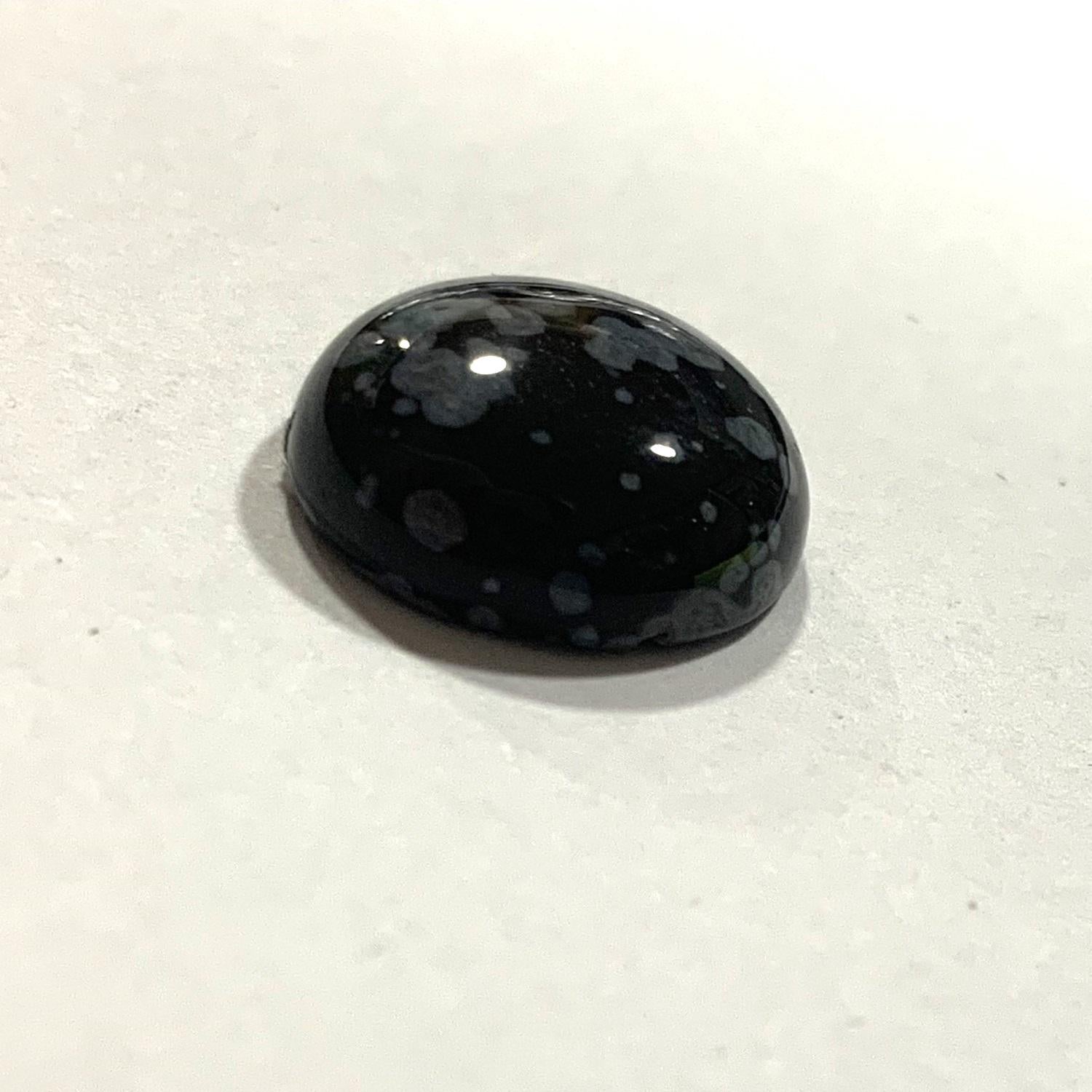 6 cabochons ronds en obsidienne Nevada (6 pièces) 16 mm.