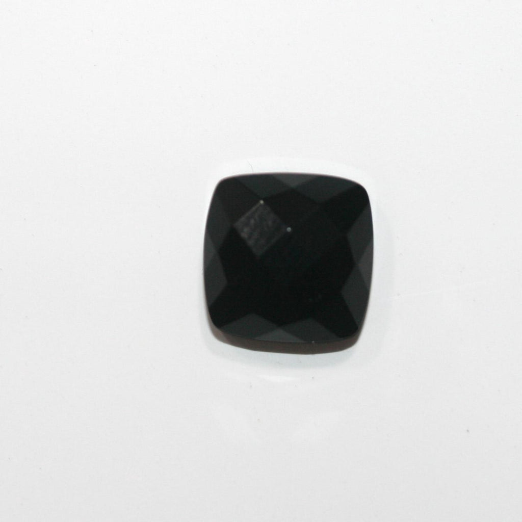 Lote de 6 cabujones cuadrados facetados de ónix de 8 mm (6 piezas)