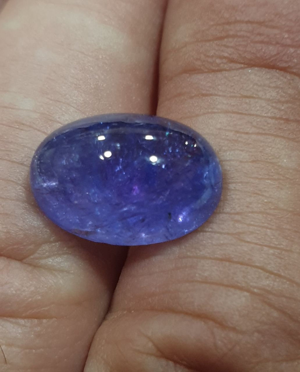Tanzanite Oval Cabochon 14.6x10.2mm.-(9.07ct)- Natural From Tanzania