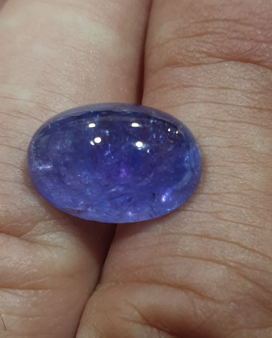 Tanzanite Oval Cabochon 14.6x10.2mm.-(9.07ct)- Natural From Tanzania
