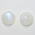 AAA Blue Fire Moonstone  Round Cabochon 15mm. (2 Pieces)