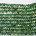 Cuentas redondas lisas de apatita verde lima de 43 cm (17"), graduadas, de 4 x 2-6 x 3 mm (tira de 45 cm)