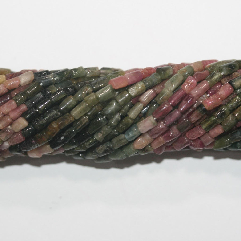 13" St Tourmaline Smooth Tube Beads 5x3mm.-Approx.-Strand 35cm.