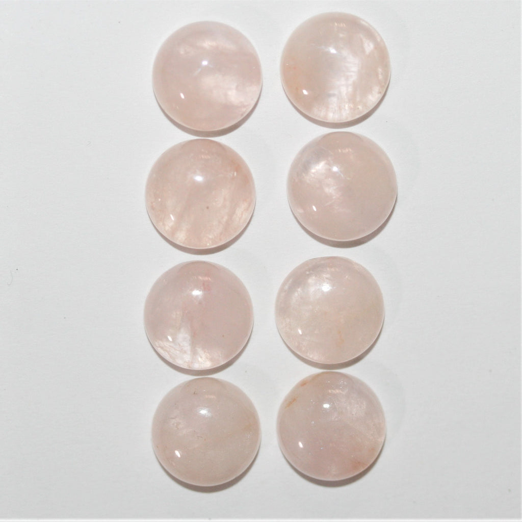 Smooth Round Morganite Cabochon 10 mm. (8 pieces)