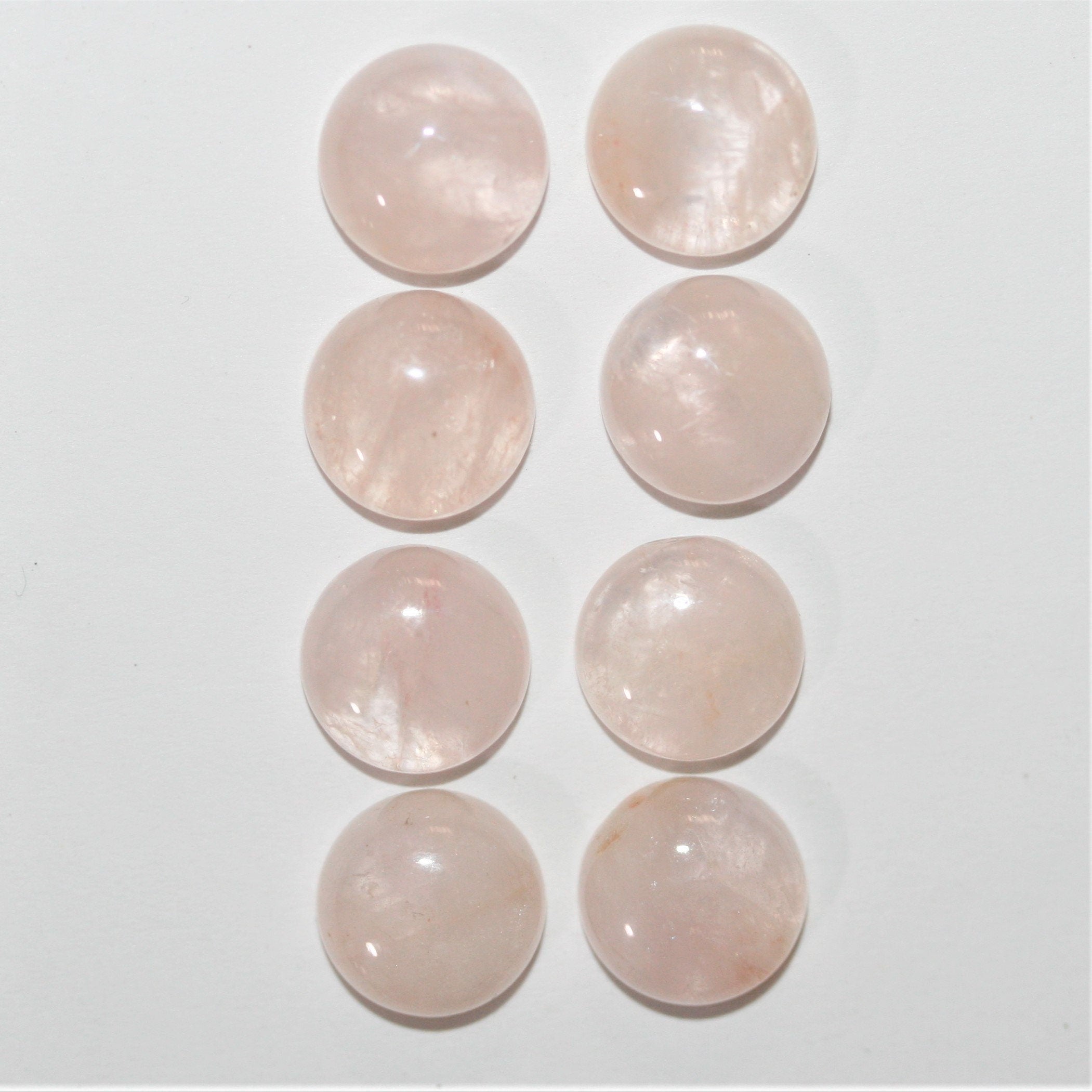 Smooth Round Morganite Cabochon 10 mm. (8 pieces)