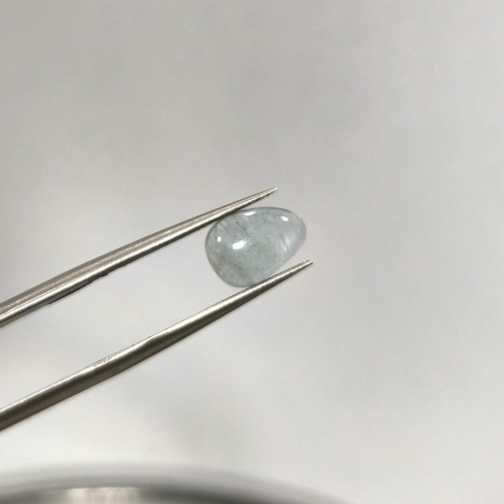 Lote de 6 cabujones de aguamarina de diferentes tamaños y formas (6 unidades) de aguamarina natural.