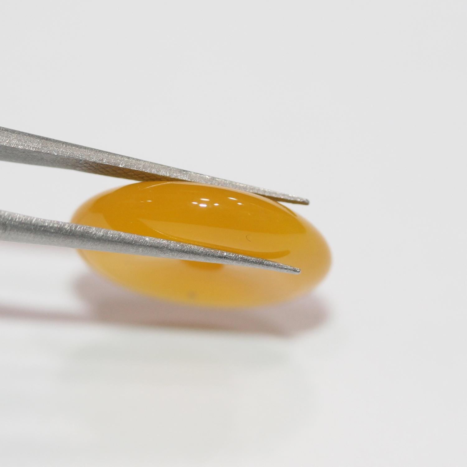 Colgante de donut liso de ágata amarilla de 20 mm