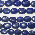 13" St Lapis Lazuli Smooth Oval Beads 16x12mm.-Strand 34cm.