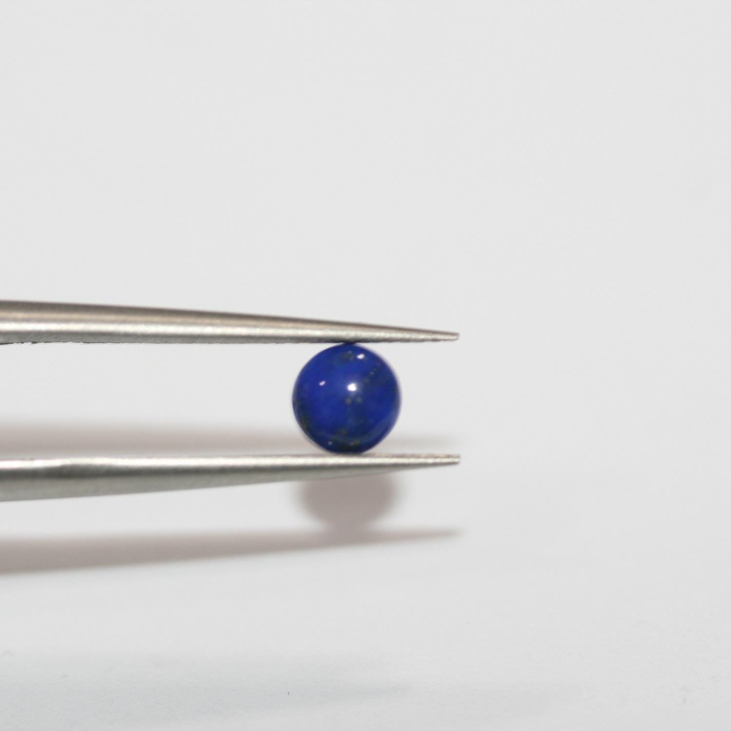 Lapis Lazuli Smooth Round Cabochon 5mm. (15 Pieces)