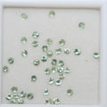 Lote de zafiro verde redondo facetado de 2 mm. Aprox. 2 quilates.