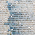 13" St Blue Opal Faceted Rondelle Beads 4x3mm-.Approx.-Strand 33cm