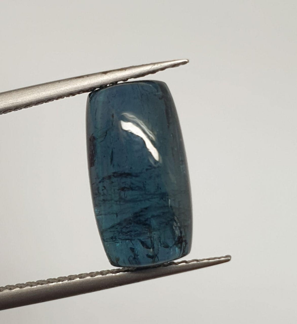 Indicolite Blue  Tourmaline Cushion  Cabochon 14.1x7.8mm.(5.67ct.).