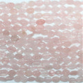 Cuentas de Cuarzo Rosa Lisas Ovaladas 12x8mm.-Hilo 37cm.