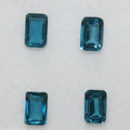 4 Pcs Lot of London Blue Topaz Faceted Octagon 7x5mm.(4Pcs)