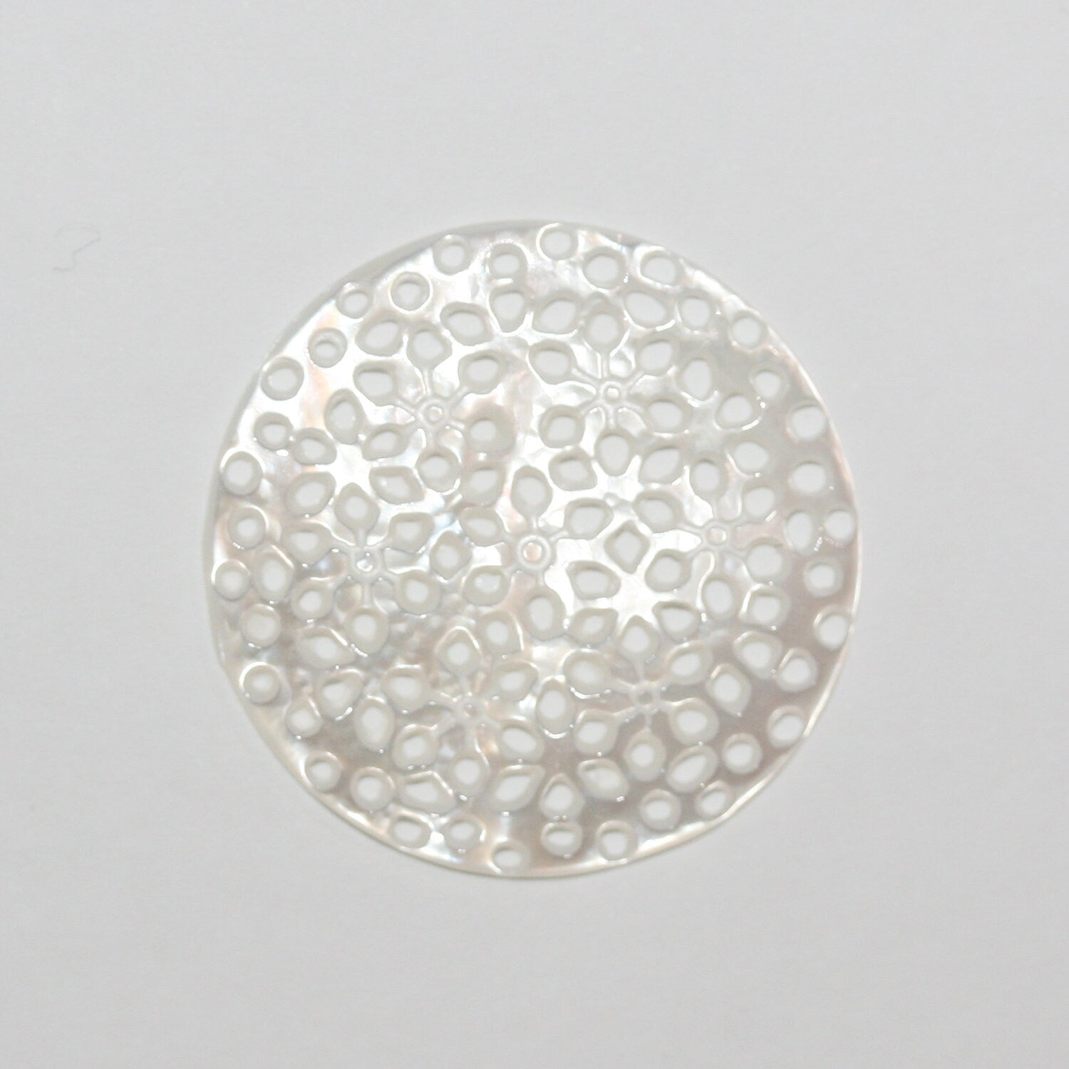 Pendentif rond en nacre naturelle 30 mm - Fournisseur de bijoux en nacre