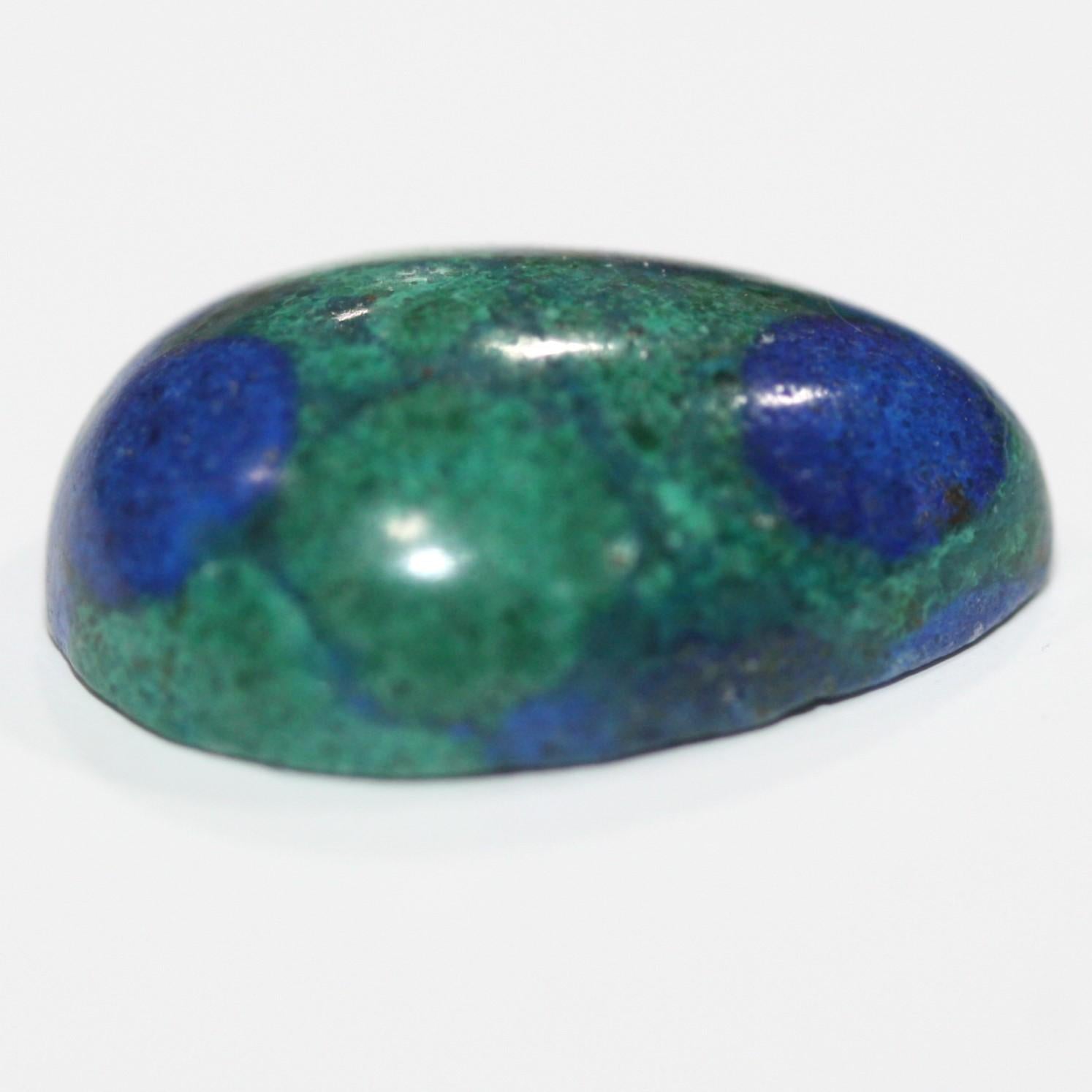 6 cabochons lisses en forme de goutte d'azurite 18x13 mm. (6 pièces).