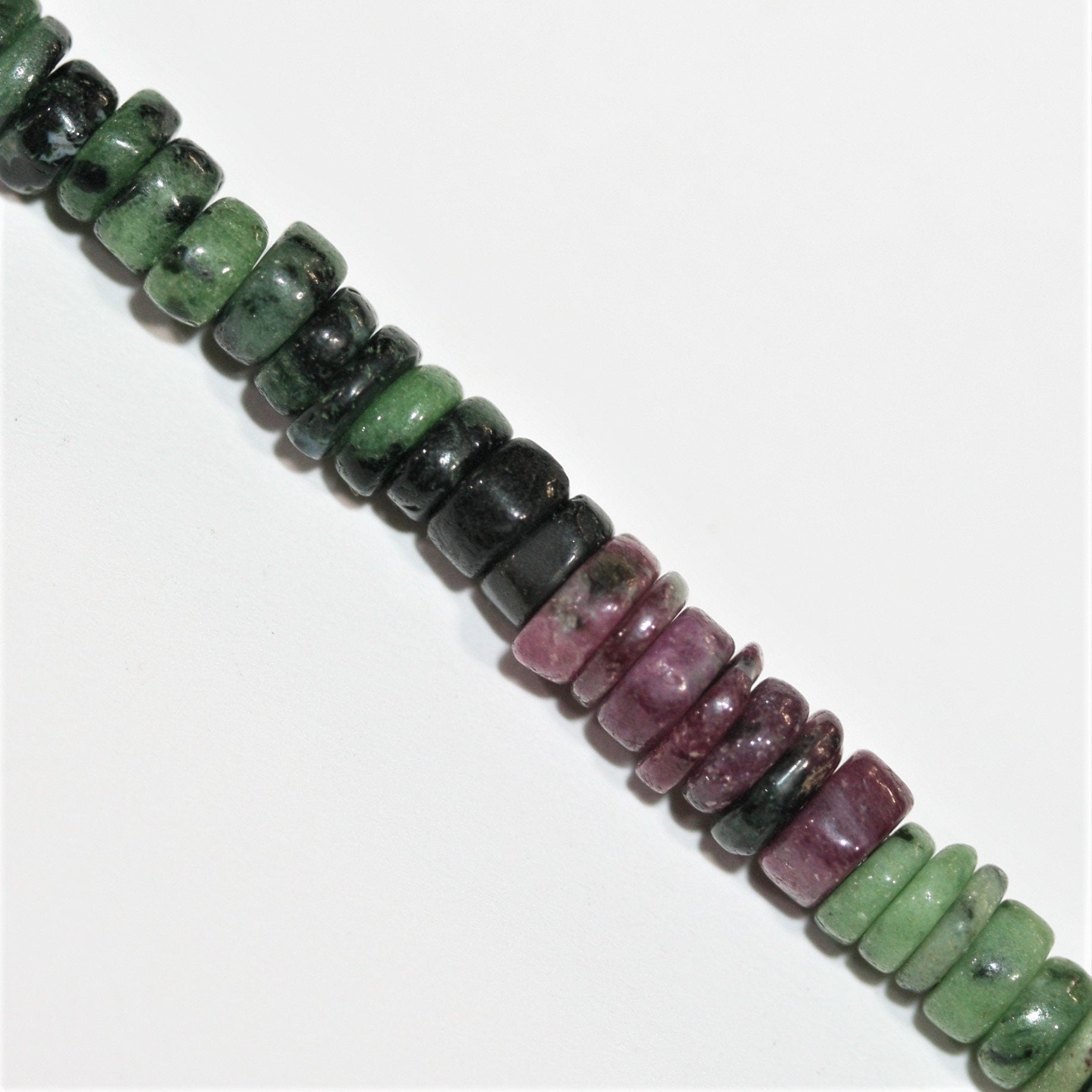 16" St Ruby Zoisite Cuentas de Disco Liso 5x1mm.- Hilo 40cm.