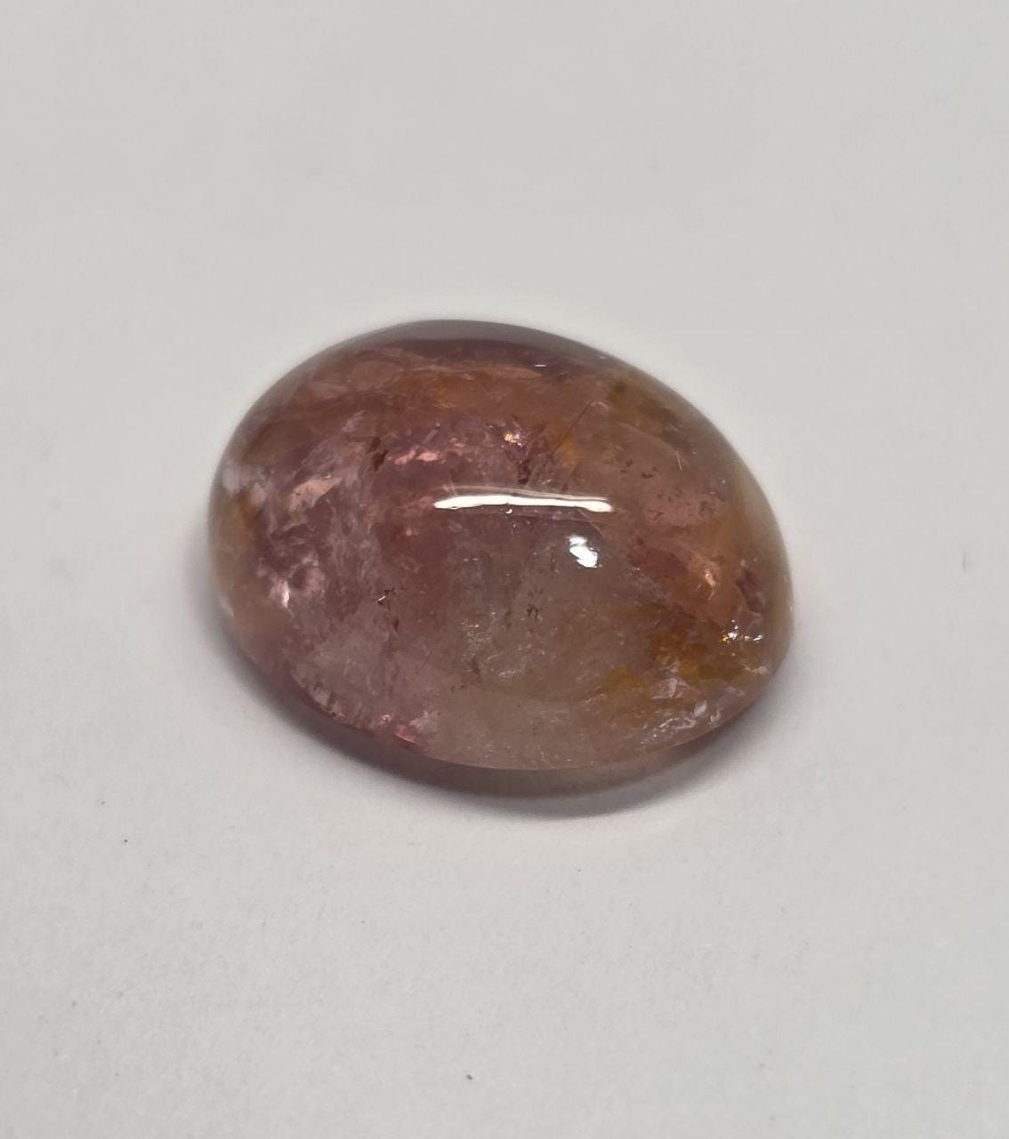 Soft Light  Pink Tourmaline  Oval Cabochon 13.7x11mm 8ct Natural Gemstones