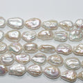 Perles baroques d'eau douce St 16" (15 x 10 mm), fil de 40 cm. - Article 14772 - Perles naturelles - Prix de gros