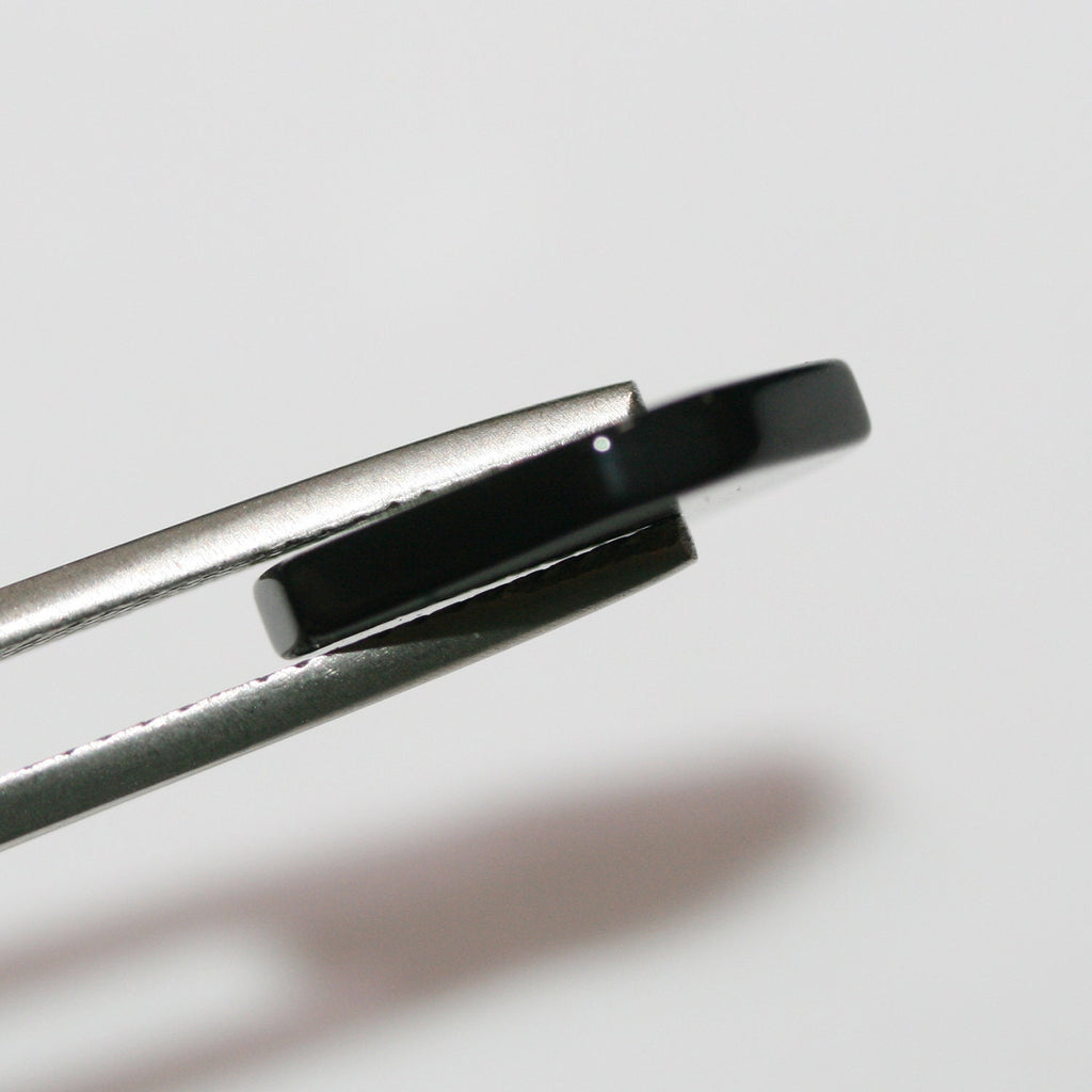 Lote de 6 cabujones planos octogonales lisos de ónix de 14 x 12 mm. Grosor: 2 mm. (6 piezas)