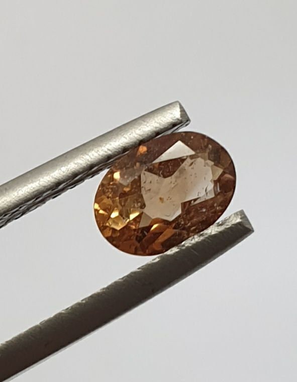 1 Matching Pair Champagne   Topaz Faceted Oval 7x5mm.-Natural Gemstones- Brazil