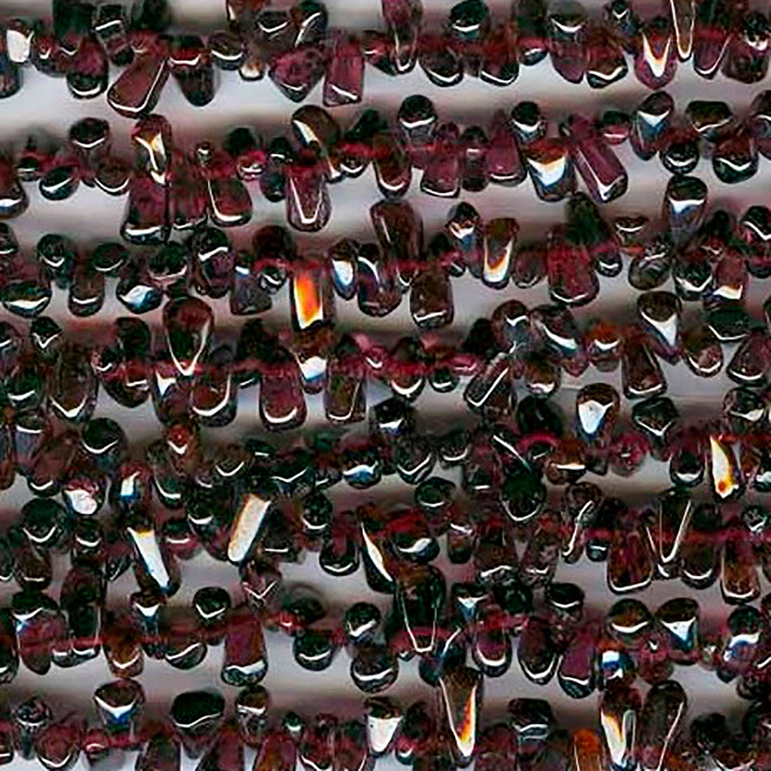 14" St Garnet Smooth Drop Beads 7x3mm. Approx.-Strand 36cm