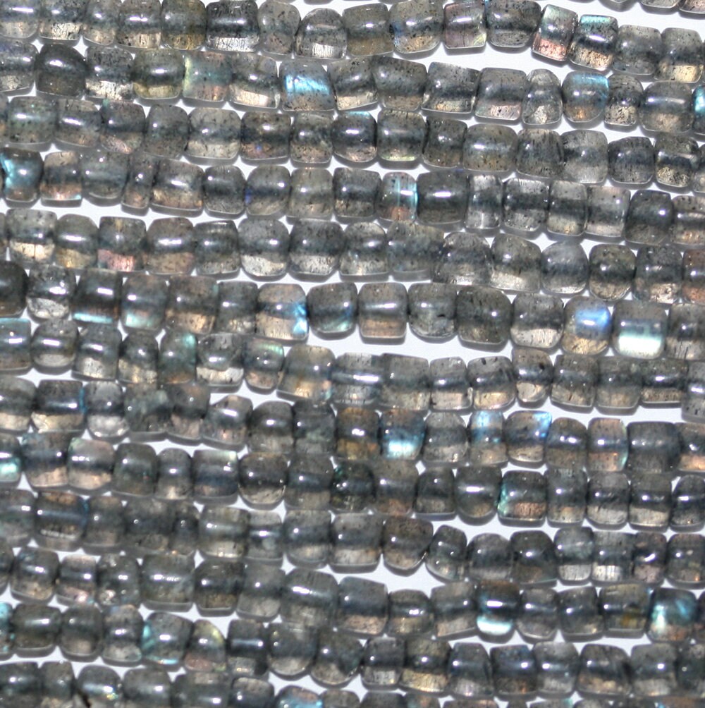 13" St Labradorite Smooth Rondelle  Beads  2-3mm.-Strand 34cm.